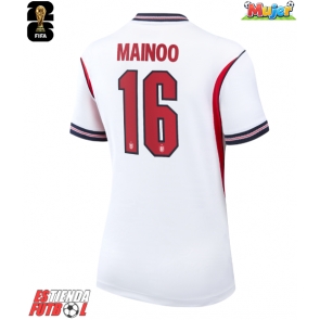 Inglaterra Kobbie Mainoo #16 Primera Equipación Mujer Mundial 2026 Manga Corta